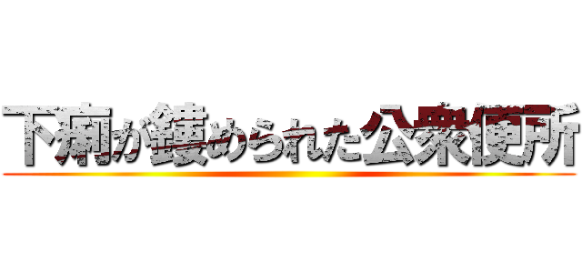 下痢が鏤められた公衆便所 ()
