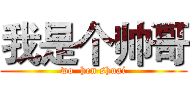 我是个帅哥 (wo  hen shuai)