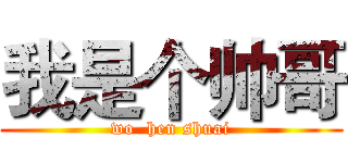 我是个帅哥 (wo  hen shuai)
