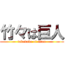 竹々は巨人 (takedake of titan)