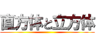 直方体と立方体 ()