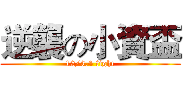 逆襲の小資盃 (12/3.4 fight)