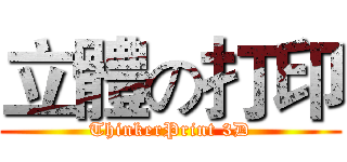 立體の打印 (ThinkerPrint 3D)