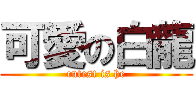 可愛の白龍 (cutest is he)