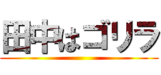 田中はゴリラ ()