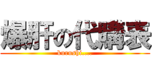 爆肝の代購表 (kurushi....)