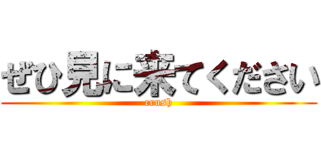 ぜひ見に来てください (crush)