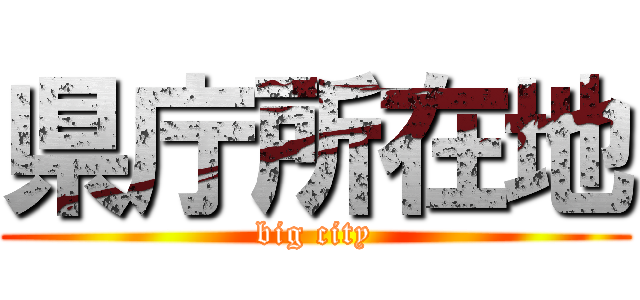 県庁所在地 (big city)