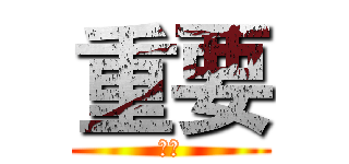 重要 (高能)