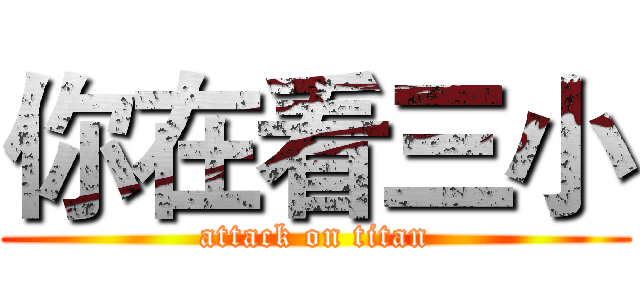 你在看三小 (attack on titan)