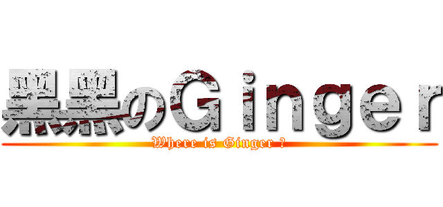 黑黑のＧｉｎｇｅｒ (Where is Ginger ?)