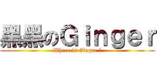 黑黑のＧｉｎｇｅｒ (Where is Ginger ?)