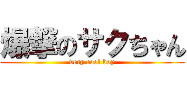 爆撃のサクちゃん (very cool boy)