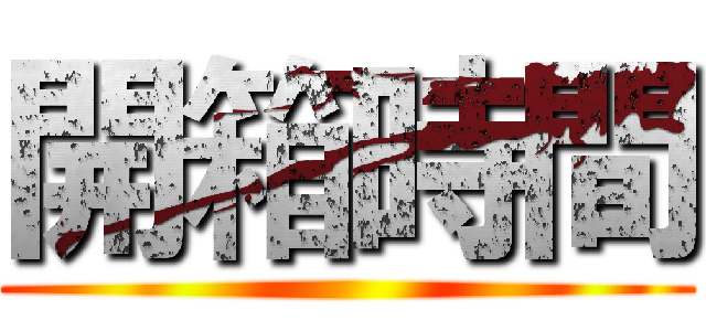 開箱時間 ()