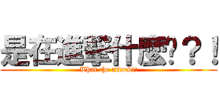是在進撃什麼啦？！ (What the attack?!)