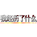 我经历了什么 ()