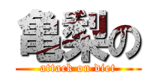 亀梨の (attack on diet)