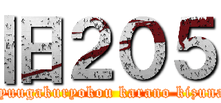 旧２０５ (syuugakuryokou karano kizuna)
