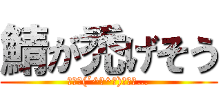 鯖が禿げそう (ﾌﾌﾌ(´^∀^｀)ﾌﾌﾌ…)