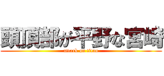 頭頂部が平野な宮崎 (attack on titan)