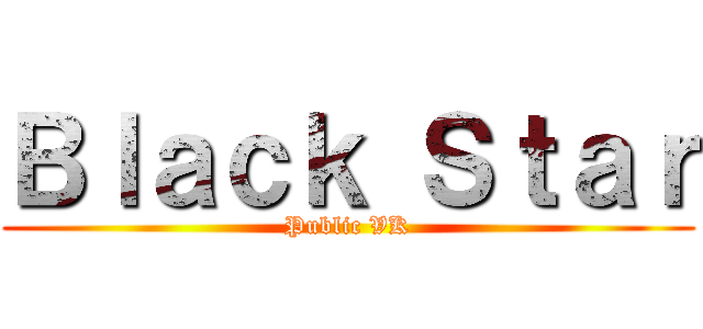 Ｂｌａｃｋ Ｓｔａｒ (Public VK)