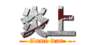 炎上 (flame war)