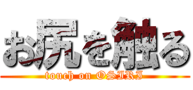 お尻を触る (touch on OSIRI)