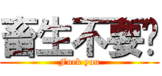 畜生不要吵 (Fuck you)
