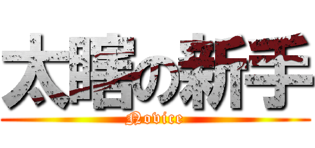 太瞎の新手 (Novice)