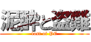 泥酔と盗難 (lost of PC)