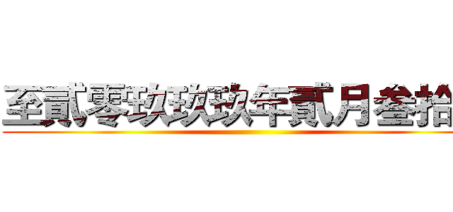 至貳零玖玖玖年貳月叁拾號 ()