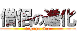 僧侶の進化 (hage ha sine)