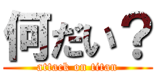 何だい？ (attack on titan)