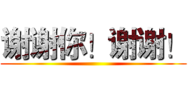 谢谢你！谢谢！ ()