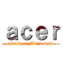 ａｃｅｒ (attack on Windows8)