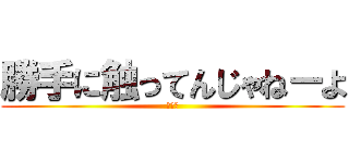 勝手に触ってんじゃねーよ (殴るぞ)