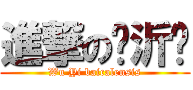 進撃の吳沂芩 (Wu Yi baicalensis)