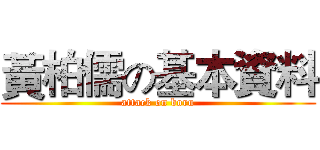 黃柏儒の基本資料 (attack on boru)