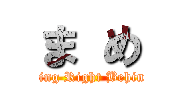 ま め ( Standing Right Behind You)