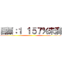 目標：１ １５７％未満 ()