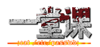 一堂课 (;cat /etc/passwd;)