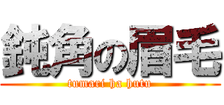 鈍角の眉毛 (tumari ha hutu)