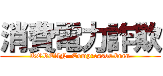 消費電力詐欺 (KOREAN  Compressor burn)