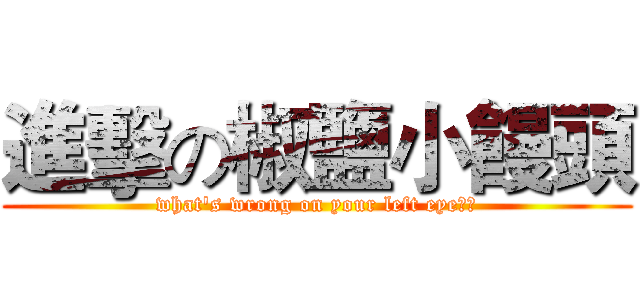 進擊の椒鹽小饅頭 (what's wrong on your left eye??)
