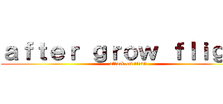 ａｆｔｅｒ ｇｒｏｗ ｆｌｉｇｈｔ (attack on titan)