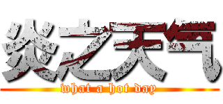 炎之天气 (what a hot day)