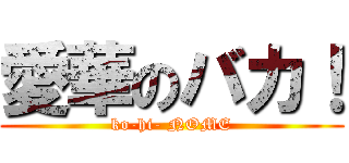 愛華のバカ！ (ko-hi- NOME)