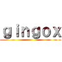 ｇｉｎｇｏｘ ()