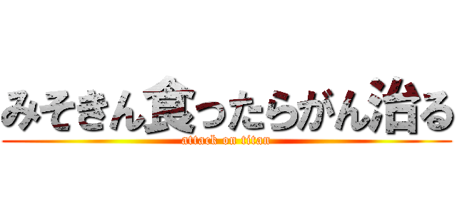 みそきん食ったらがん治る (attack on titan)