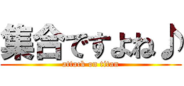 集合ですよね♪ (attack on titan)